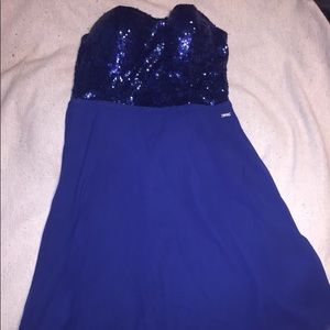 GUESS Brand blue sequin cocktail dress